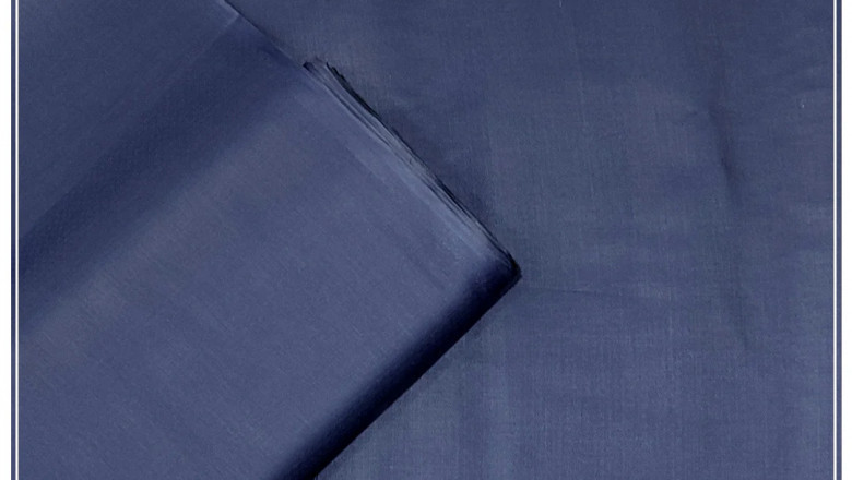 Men Unstitched Self Design Cotton Suits - Stiff Finish Cotton