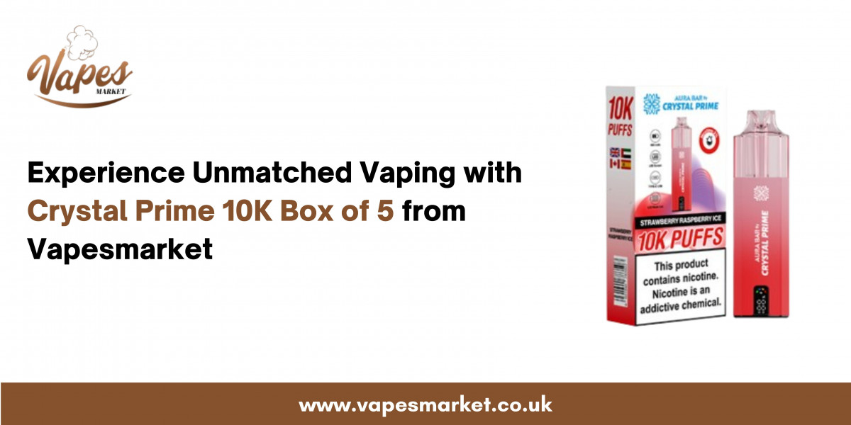 Experience Unmatched Vaping with Crystal Prime 10K Box of 5 from Vapesmarket